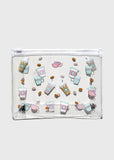 AOA Clear Makeup Pouch - Coffee