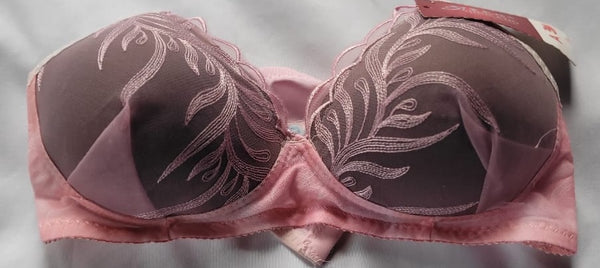 Padded Wire-Free Bra - A Cup - Pink Flower