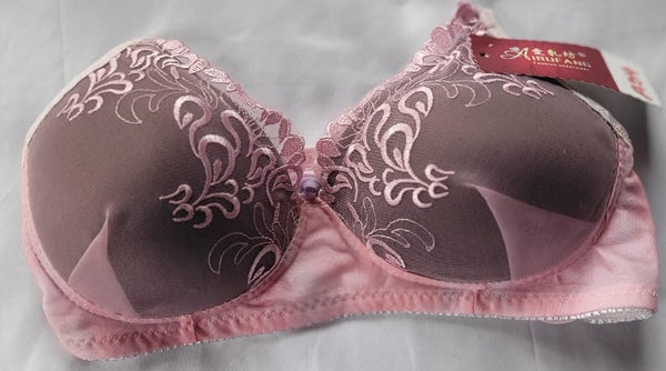 Padded Wire-Free Bra - A Cup - Pink Swirl