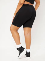 Black Plus Size Biker Shorts