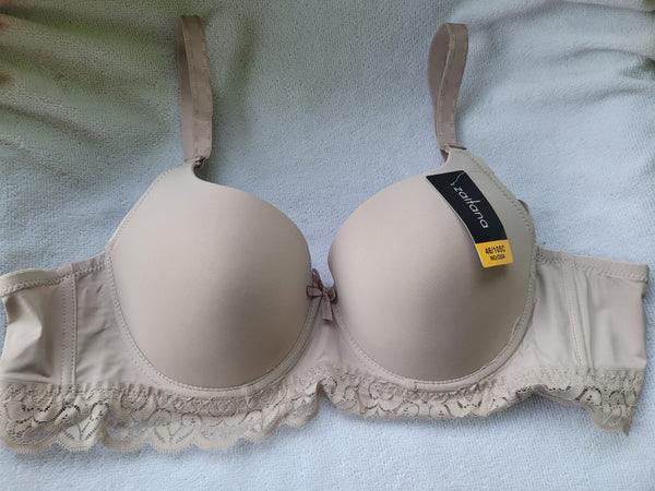 Nude Lace Trimmed Padded Bra