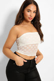 Cream Sheer Spectral Lace Boobtube Small
