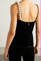 Chain And Pearls Straps Tank Top