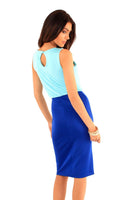 Pencil Skirt Sunday Dress - Mint-Blue