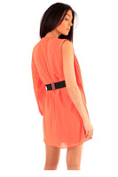 Orange One Sleeve Two Way Cesar Dress