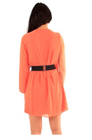 Orange One Sleeve Two Way Cesar Dress
