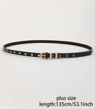 Black Plus Size Woven Design Belt