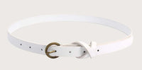 White Twist Metal Buckle Belt