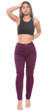 Purple Ladies Denim Skinny Jeans