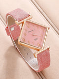 Pink Pointer Quartz Watch & Bracelet