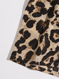 Tie Front Leopard Tube Top & Shorts Set