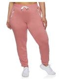 Pink Plus Size Zip Pocket Joggers