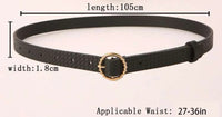Black Textured Metal Buckle Belt